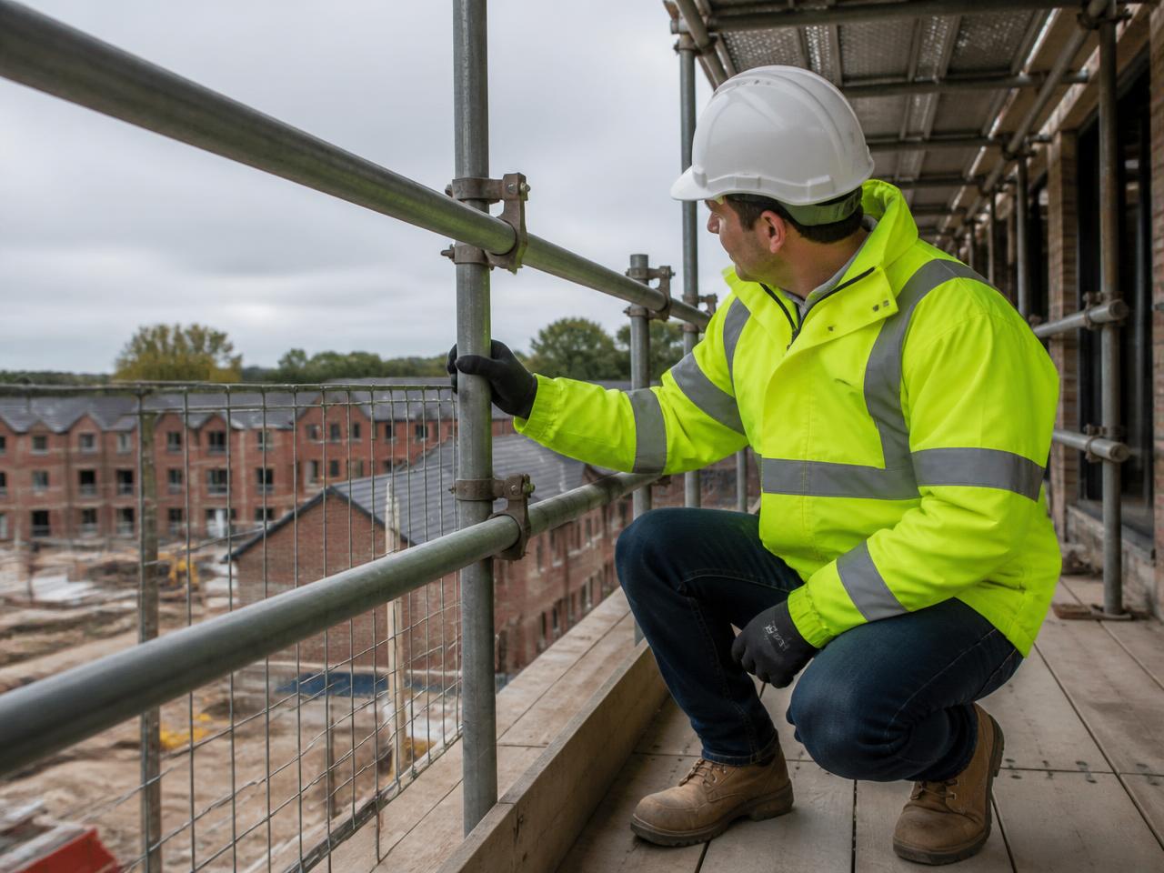 Health and safety consultant carrying out a construction site inspection in Essex